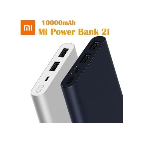 Original Xiaomi10000mAh Mi Power Bank 2i External Battery Bank 10000PLM09ZM Quick Charge Powerbank With Dual USB Output ForPhone