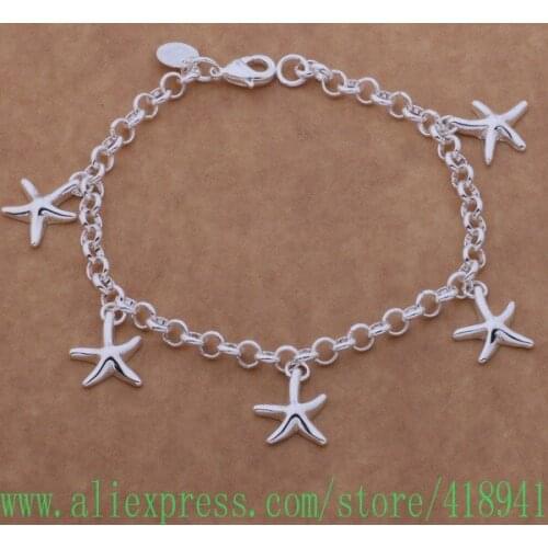 Silver Plated bracelet, Silver Plated fashion jewelry The starfish /eavamsca bbxajtea AH124