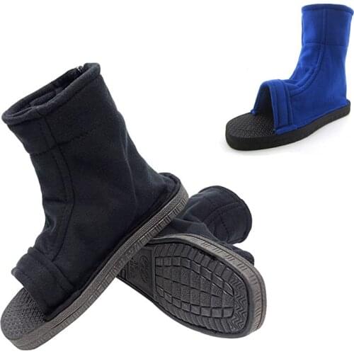 Halloween Costume Props Cosplay Shoes Akatsuki Nanja Uzumaki Sakura Sasuke Black Blue Soft Sandals Ninja Boots Kakashi Shoes