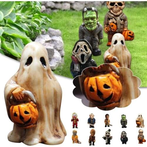 Horror Gnome Statue Garden Home Decoration Zombie Figurine Resin Statue Decoration for Table Garden Corridor Halloween