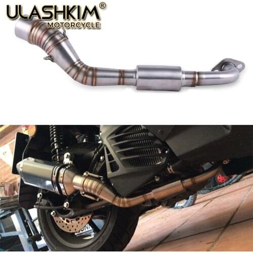 NMAX155 Motorcycle Exhaust Pipe Scooter Front of Exhaust Pipe Stainless Steel Slip On Full System For YAMAHA NMAX 155 N MAX 155