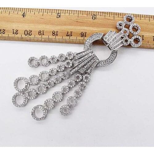 104X23MM Womens High Qualit CZ-inlaid Pearl Bracelet Buckle, necklace buckle, sweater chain connection buckle