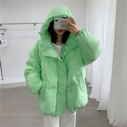 High Quality Winter Jacket Women Autumn White Duck Down Coat Female Hooded Casaul Warm Coats Woman Oversize Abrigos 2021 WPY3966