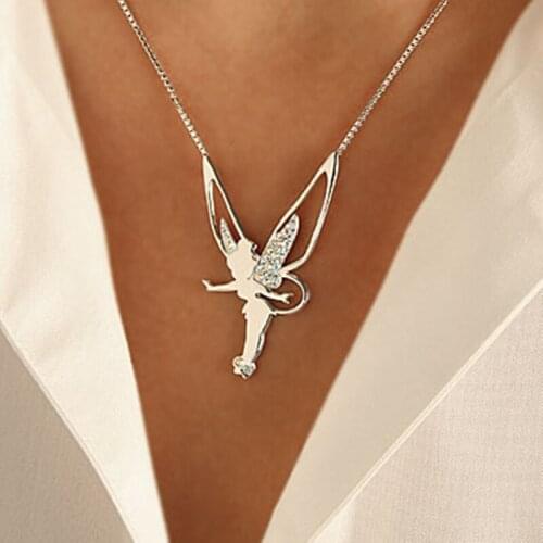 New 2020 Fashion Creation Angel Necklace Diamond Womens Necklace Charm Jewelry Wedding Necklace Fashion Lover Gift