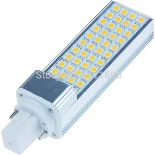 10pcs / lot G24 LED pl 9W Saving Light Horizontal pl-c Plug Lamp SMD5050 g24d Light Bulb AC 85V-265V 110V 220V 230V