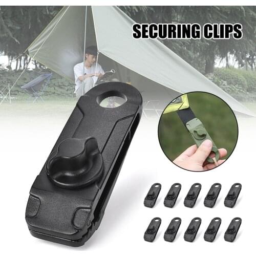 10PCS Reusable Tent Tarp Tarpaulin Clip Clamp Buckle Camping Tool Heavy Duty Sale Unique Locking Clamp Buckle Camping Tools