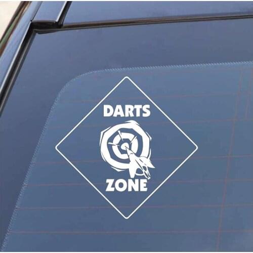 15.6CM*15.6CM Darts Crossing Sign Zone Car Sticker Motorcycle Decal Vinyl Black/Silver Nice-quality N1385
