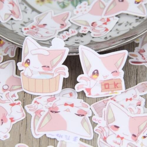 40 pcs / Lot Cute Kitten Line Expression Handmade DIY boys and girls childrens toys for sale