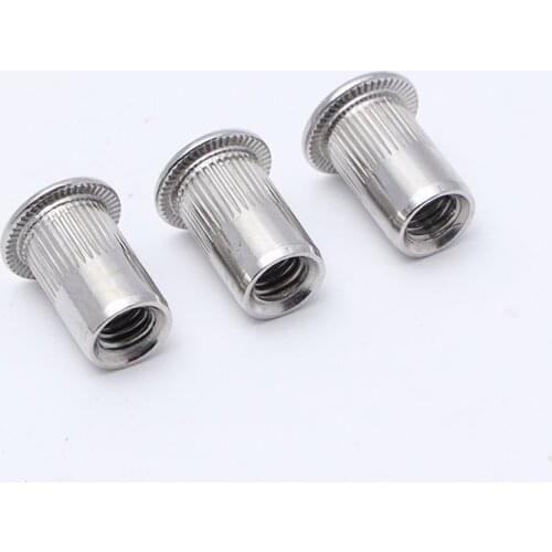 50pcs 20Pcs M3 M4 M5 M6 M8 M10 M12 Aluminum Alloy Rivnut Flat Head Threaded Rivet Insert Nutsert Cap Rivet Nut