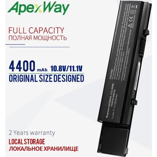 Apexway 4400mAh 11.1v Laptop Battery for Dell V3400 V3400n V3500 V3500n V3700 V3700n 004D3C 004GN0G 04JK6R 07FJ92 P06E001 P09F