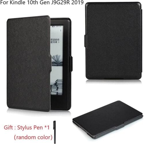 For New Kindle Lite Case Cloth Waterproof PU Leather Smart Cover e-book Back Shell For Kindle 10th Gen J9G29R 2019 Released