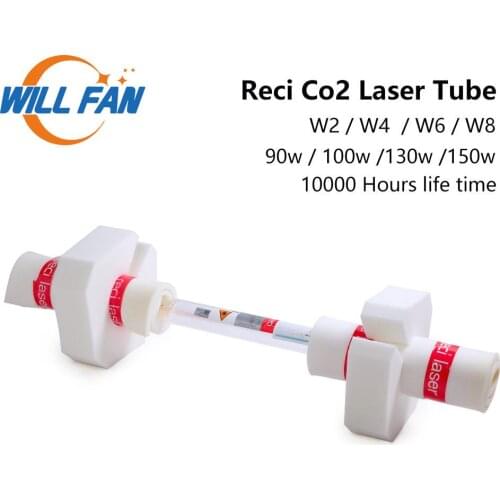 Will Fan Reci W2 W4 W6 W8 90w 100w 130w Co2 Laser Tube For Cut Wood ABS Sheet MDF Acrylic Russia Free shipping Free Customs Tax