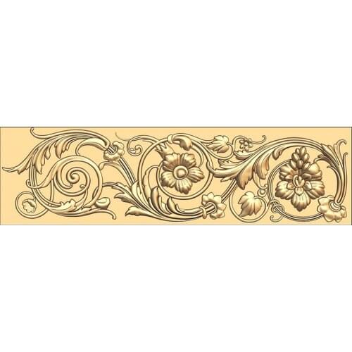 Flower carving pattern 3D model relief for cnc or 3D printers in STL file 3D furniture decoration Decor