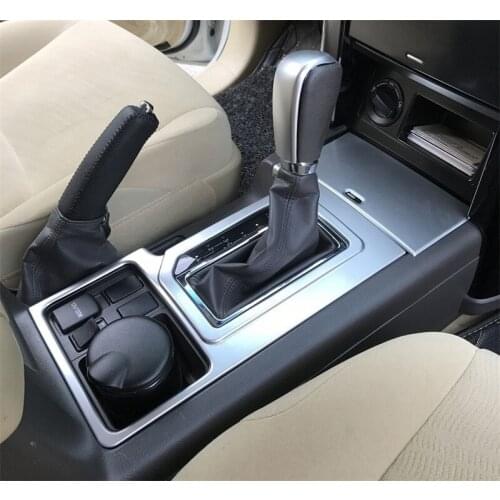 For 2010-2016 Toyota Land Cruiser Prado FJ 150 ABS Gear Shift Box Panel Trim Gear Shift Head Cover Frame Car Styling Accessories