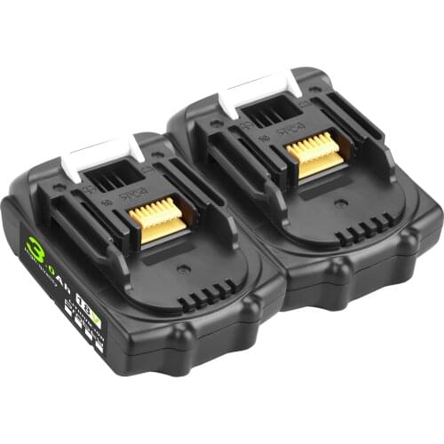 Two 18V 3000mAh Li-ion power tool batteries or chargers for Makita rechargeable electric drill batteries BL1815 BL1830 BL1840