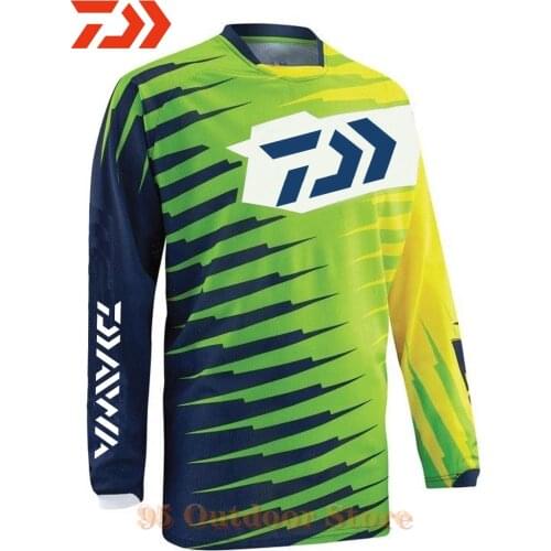 DAIWA 2021 New Long Sleeves Fishing Clothing Jersey Anti-UV Breathable Sportswear Fishing Cycling Summer DAWA Fishing Shirt