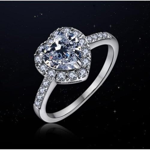 European 925 Sterling silver Needle Hollow Carved RING Female Crystal from Swarovskis Simple Temperament Wild Anti-allergic