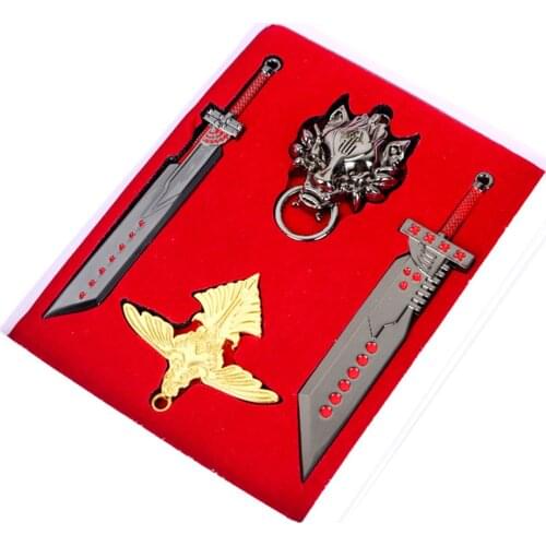 Final fantasy FF7 Cloud Strife Claude sephiroth broadsword weapon Metal Sword Cosplay model accessories Gifts 4pcs
