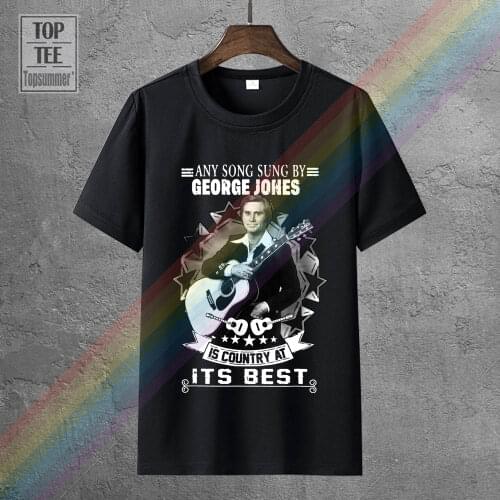Any Song Sung By George Jones Is Country At Its Best T Shirt Black Men S 6Xl