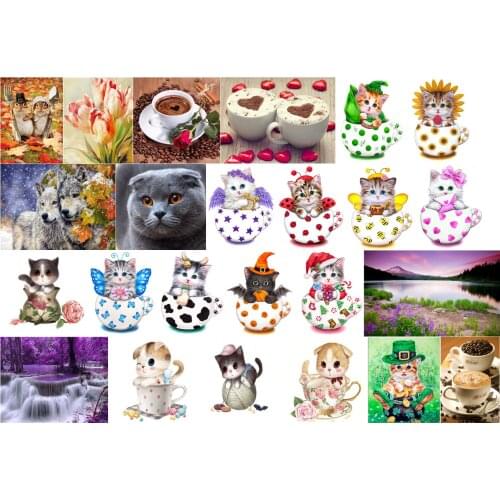 Coffee cup 25x35cm cross stitch kit people 18ct 14ct 11ct count canvas stitches embroidery DIY handmade needlework