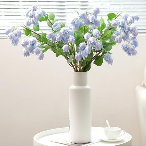 Beautiful Snow lotus flower branch silk Artificial Flowers Wedding Decoration home table centerpiece decor fleur artificielle