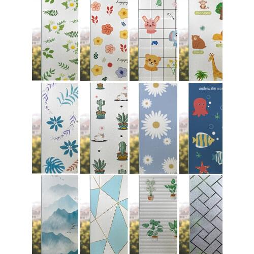 Frosted glass film window sticker anti-light transmissive opaque window sticker toilet bathroom privacy shading film