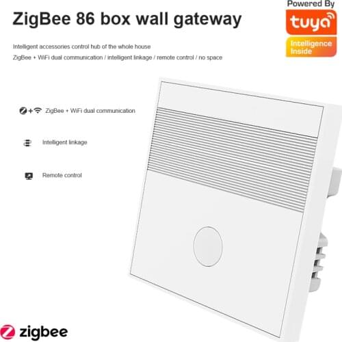 Tuya Zigbee Bridge Smart Home Zigbee Gateway Hub Remote Control Zigbee Devices Via Smart Life APP 86 Type Wall Wireless Gateway