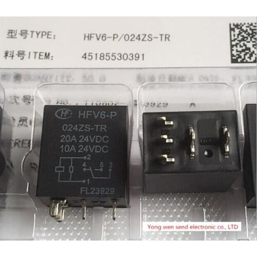 NEW relay HFV6-P-024ZS-TR HFV6-P 024ZS-TR HFV6P 024ZSTR HFV6P-024ZSTR HFV6-P-24VDC 024ZS-TR-24VDC 24VDC DC24V 24V DIP5 5PCS/LOT