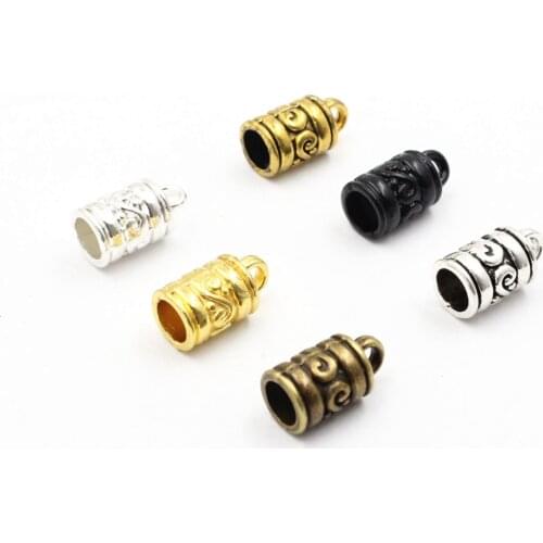 Fit 5mm Cord Crimp End Caps Buckle Tips for Necklace Bracelet Cord Connectors Clasp,DIY Accessories 13x7mm 100pcs/lot K04189