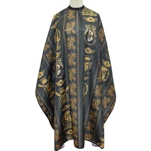 Salon Professional Shawl Robe Retro Pattern Hairdresser Hair Cut Styling Cape Wrap Barber Shop Hairdressing Apron Gown