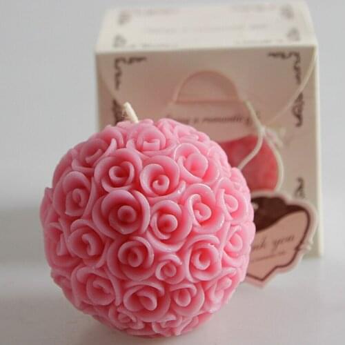 Rose Ball Wedding Soap Candle Molds Scented Wax Gypsum Resin Crafts Mould Handmade Silicone Mold