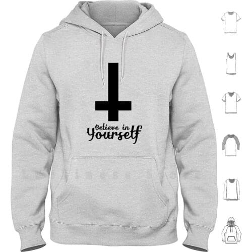 Believe In Yourself hoodies long sleeve Inverted Cross Believe In Yourself Motto Zen Buddhism Raider Klan Robb Banks