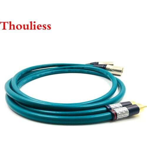 Thouliess Pair Carbon Fiber RCA Male to 3pin XLR Male Balacned Audio Cable XLR to RCA Interconnect Cable with CARDAS CROSS USA