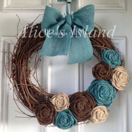 20pcs/lot 10 colors Handmade Burlap fabric Roses Shabby Chic Flowers Natural color Rustic Wedding Decoration Crafts