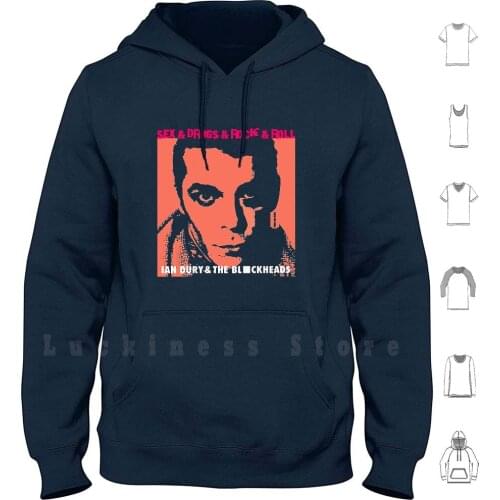 Ian Dury Hoodie Long Sleeve Ian Dury Pub Rock Rock Alternative Punk Sex And Drugs And Rock N Roll Stiff