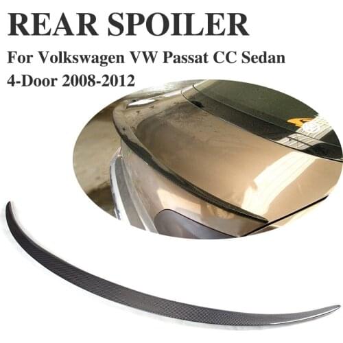 Carbon Fiber Rear Trunk Boot Lip Spoiler Wing for Volkswagen VW Passat CC Sedan 4-Door 2008-2012 car tuning Parts