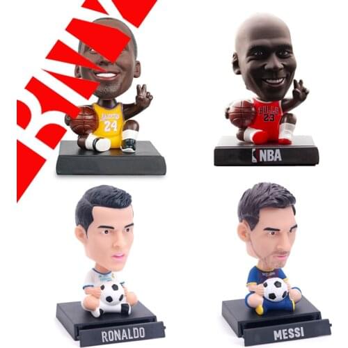 10CM Shaking Head Doll Action Figure toys Plastic Sports Star Model Toy Car Jewelry Collection BNY