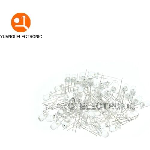 100pcs＝5value x 20pcs F5 5MM Round LED Light Assorted Kit DIY LEDs Set White Yellow Red Green Blue