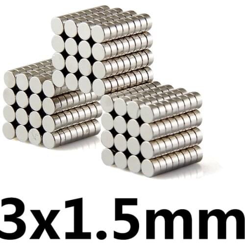 200/500/1000pcs 3x1.5 mm Powerful Magnets 3mm x 1.5mm Permanent Small Round Magnet 3x1.5mm Thin Neodymium Magnet Super Strong