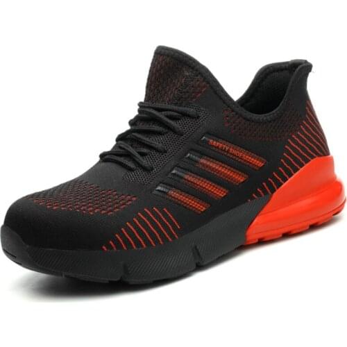 2019 New Brand Designer Work Safety Shoes Steel Toe Cap Lightweight Protective Boots AIR Mesh Cloth Cushion Non-slip Work Shoes