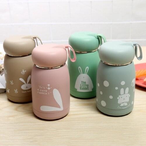 320ML Insulated Vacuum Water Bottle Stainless Steel Thermal Cup For Kids School Children Thermal Cup Cartoon Tumbler Bottle 4.7