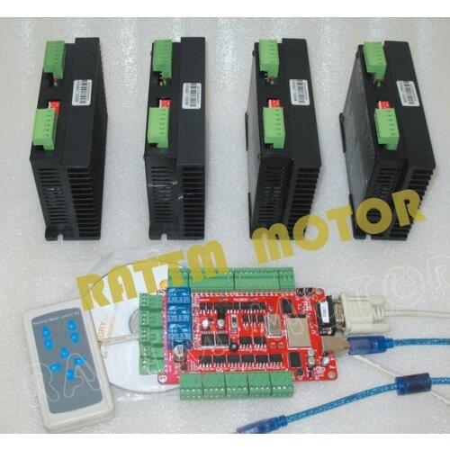 4 Axis CNC controller kit 4Axis USBCNC breakout board with CW8060 NEMA23 NEMA34 stepper motor driver 80V / 6A/ 256 microstep