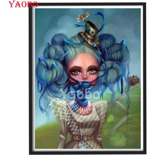 5D DIY square round Diamond Painting Cartoon Girl Cross Stitch Diamond Embroidery Pattern Rhinestone Mosaic Home Decor