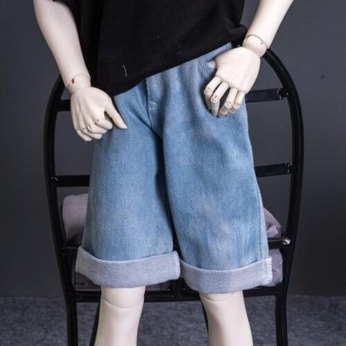 D03-P173 children handmade toy 1/3 1/4 uncle SSDF Doll clothes BJD/SD doll clothes Cuffed jeans pants 1pcs