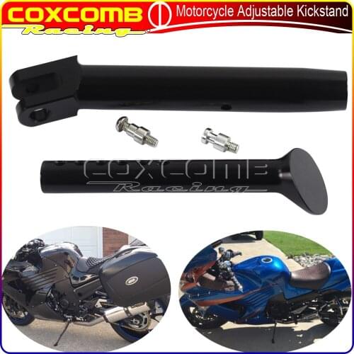 For Kawasaki Ninja ZX-14 ZX-14R ZZR1400 2006-2019 Motorcycle CNC Aluminum Adjustable Lowering Kickstand Side Stand Bracket Kits