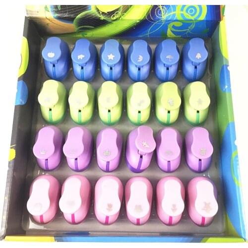 24pcs/color box EVA foam punch/craft punch for scrapbooking handmade and greeting card handmade