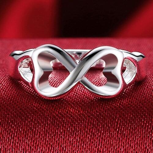 Silver Women Ring 925 Sterling Silver Heat Love Finger Rings For Women Girl Trendy Jewelry 2019 New