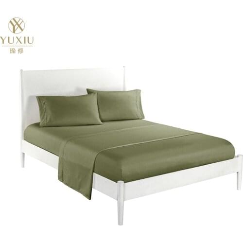 Yuxiu Bedspread Coverlet sets flat fitted sheets pillowcases Plain solid brushed Twin Full Queen King bedding set bed linens