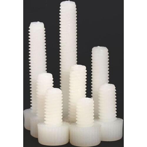 M8 Nylon inner Allen hexagon screws circle column Cup head plastic screw Hex knurled bolt Length 8mm-60mm