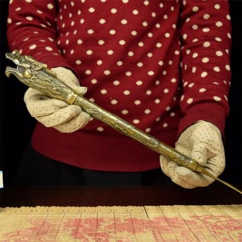 Copper copper faucet Brass Antique shoehorn shoehorn trumpet old longevity head shoehornroom Art Statue